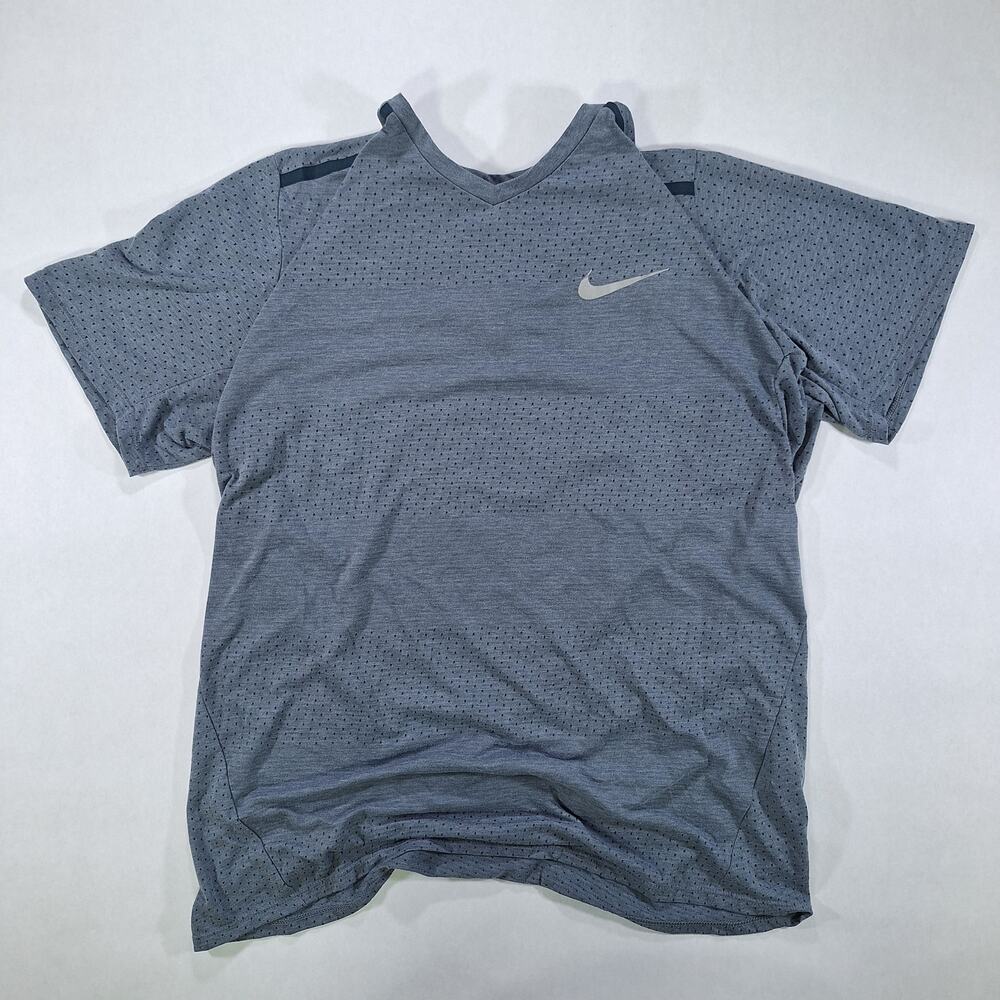 Nike Dri-Fit Men's XL Blue Active Vented Knit Short Sleeve Running T-Shirt